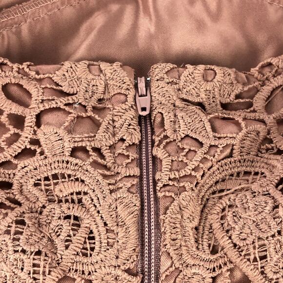 Two Sisters Dress Size 8 Blush Pink Floral Lace Overlay High-Low Sweetheart Neck - Picture 8 of 16